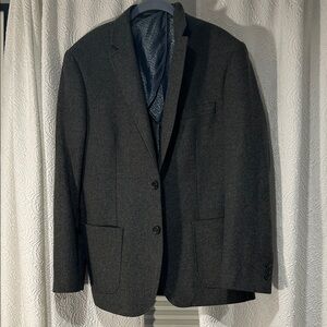 Combatant Gentlemen 100% Wool Dark Gray Men's Blazer 40R Slim